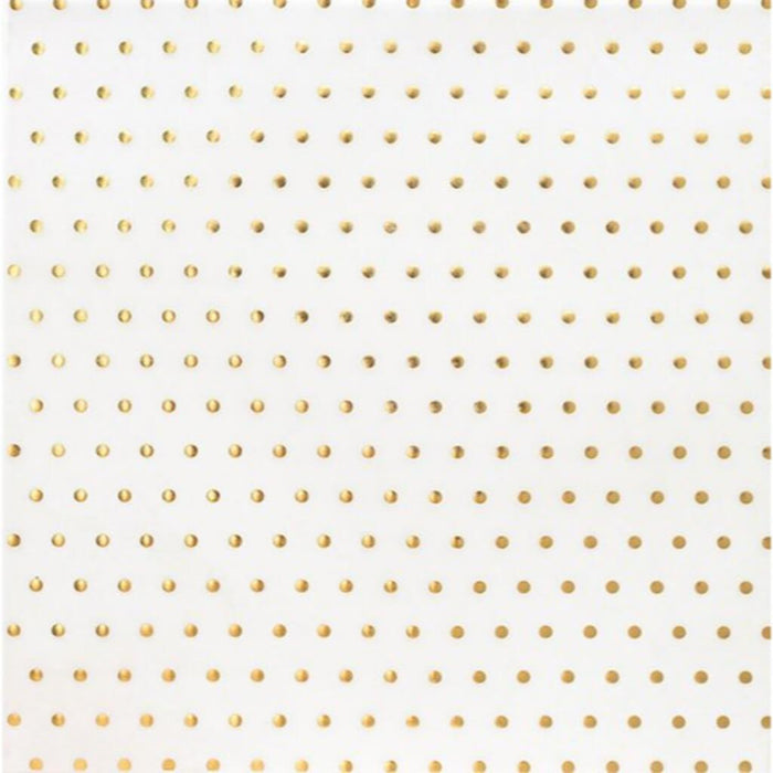 CARDSTOCK VELLUM PAPER GOLD FOIL DOTS 2IN X 12IN 
