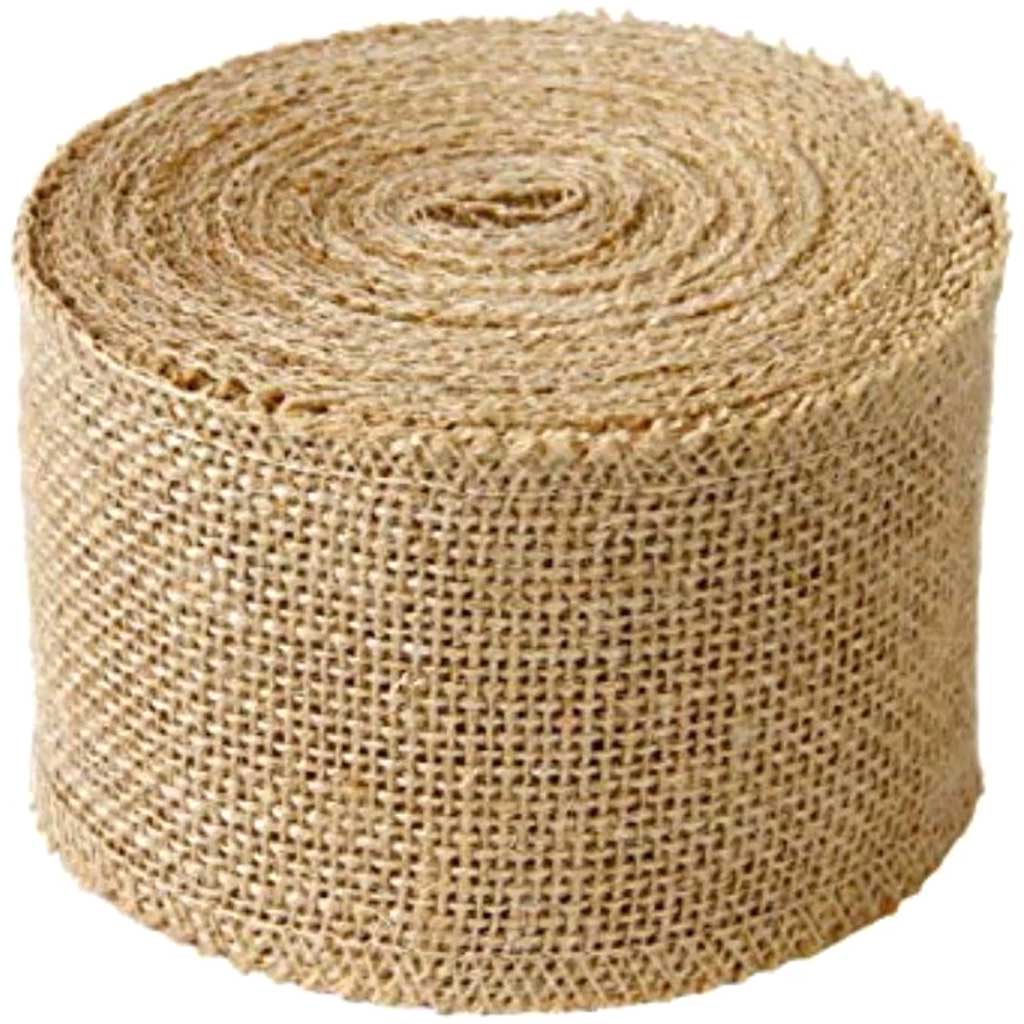 Burlap Ribbon 3/4in x 10yd Natural