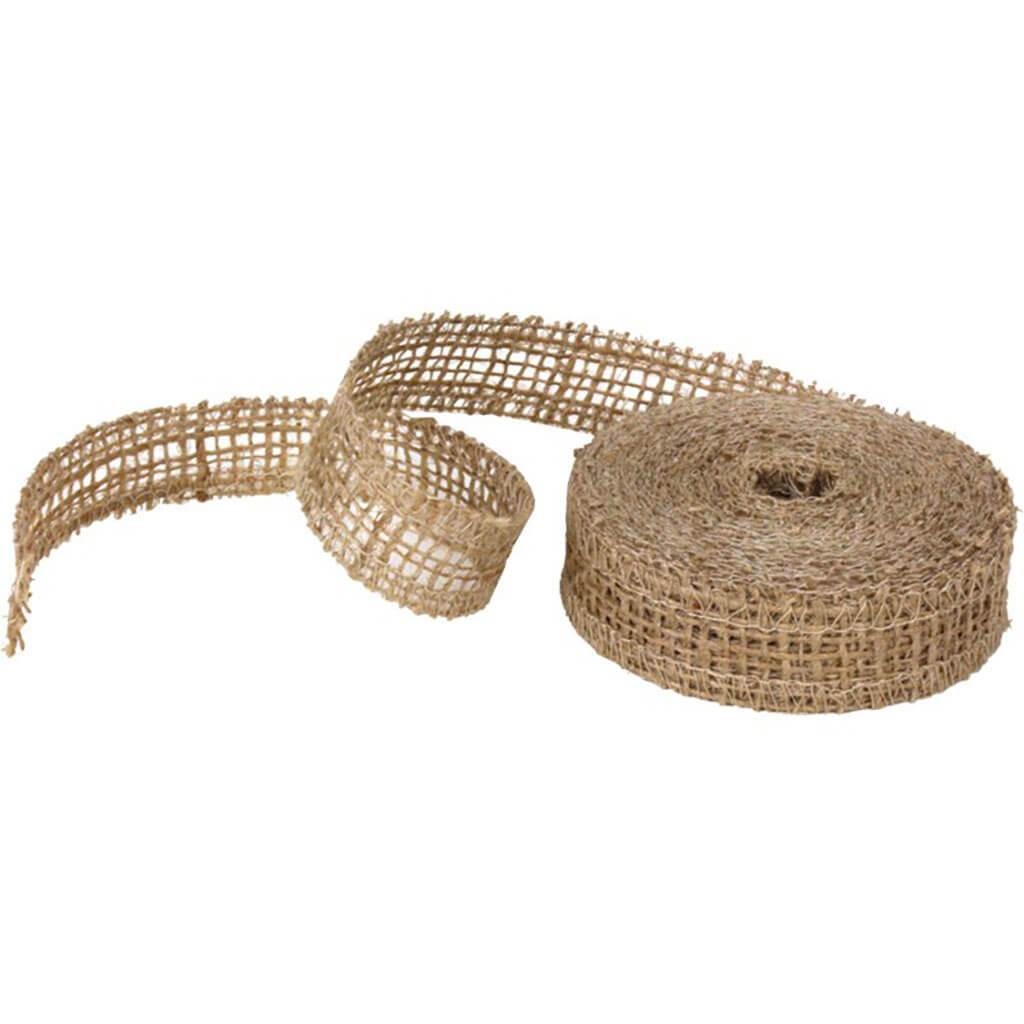 Burlap Ribbon 0.625in x 10yd Natural