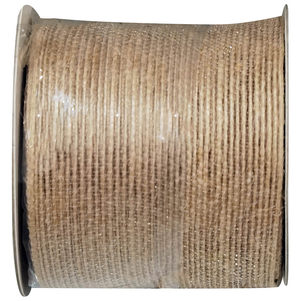 Burlap Woven Jute 3in x 10yd Natural