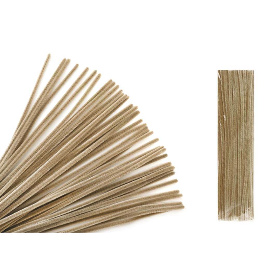 CHENILLE STEMS 12&quot; BEIGE 