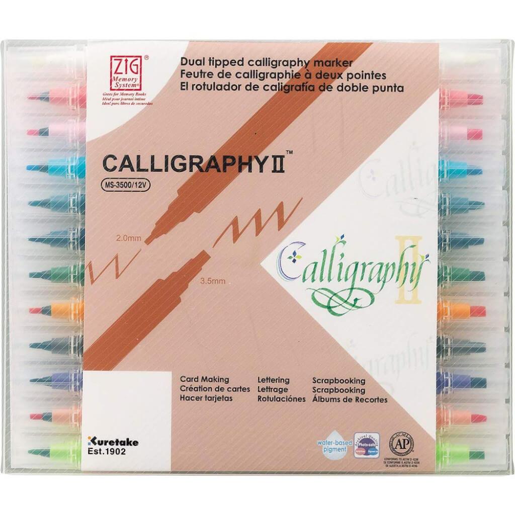 Zig Memory System Twin Tip Calligraphy Markers