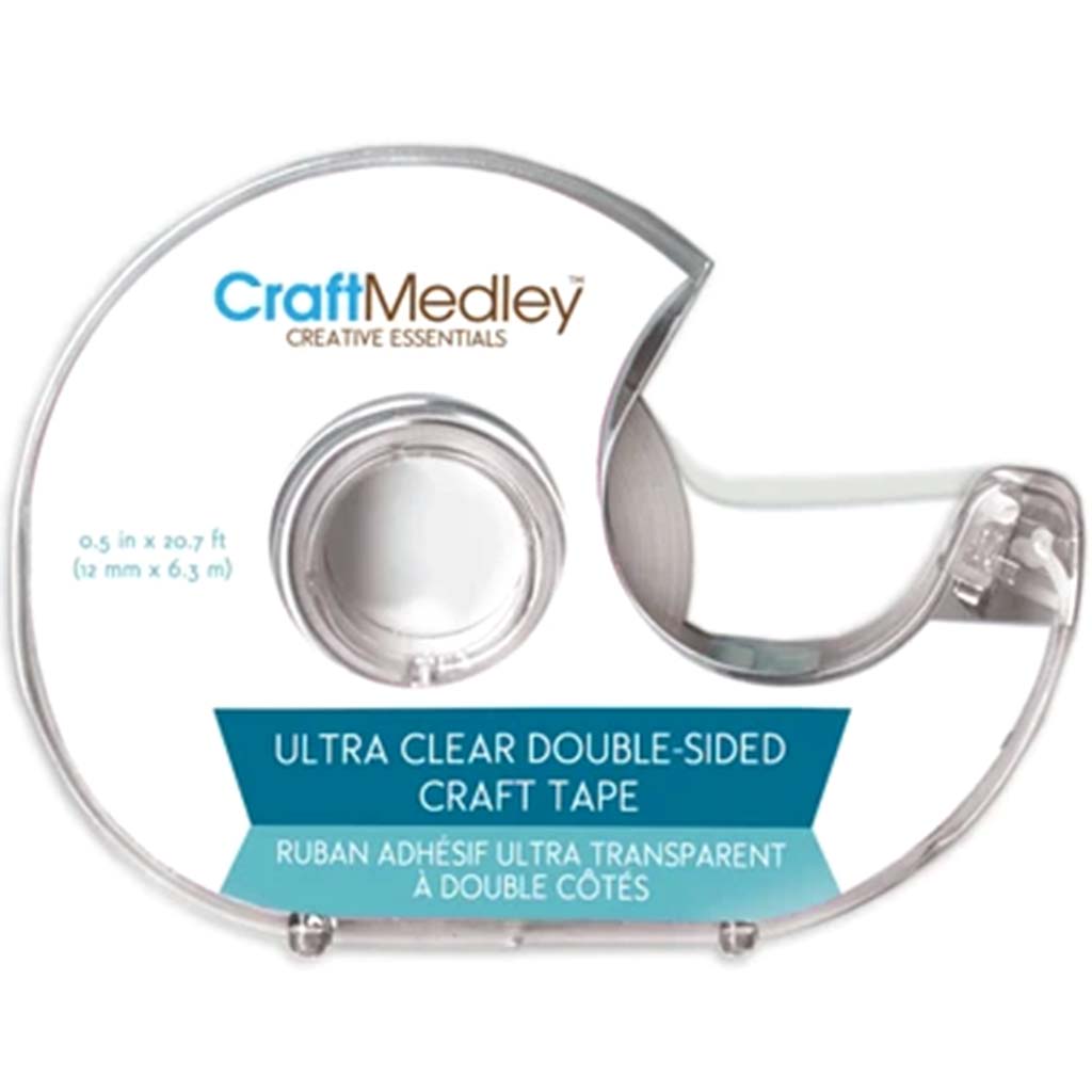 ULTRA CLEAR DOUBLE-SIDED CRAFT TAPE 0.5IN X 20.7 FT 