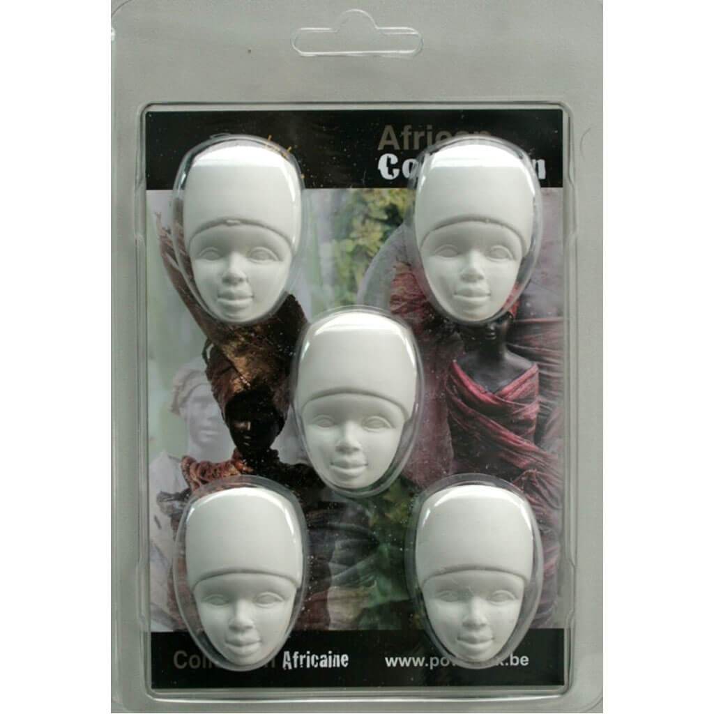 Plaster African Lady Semi Head