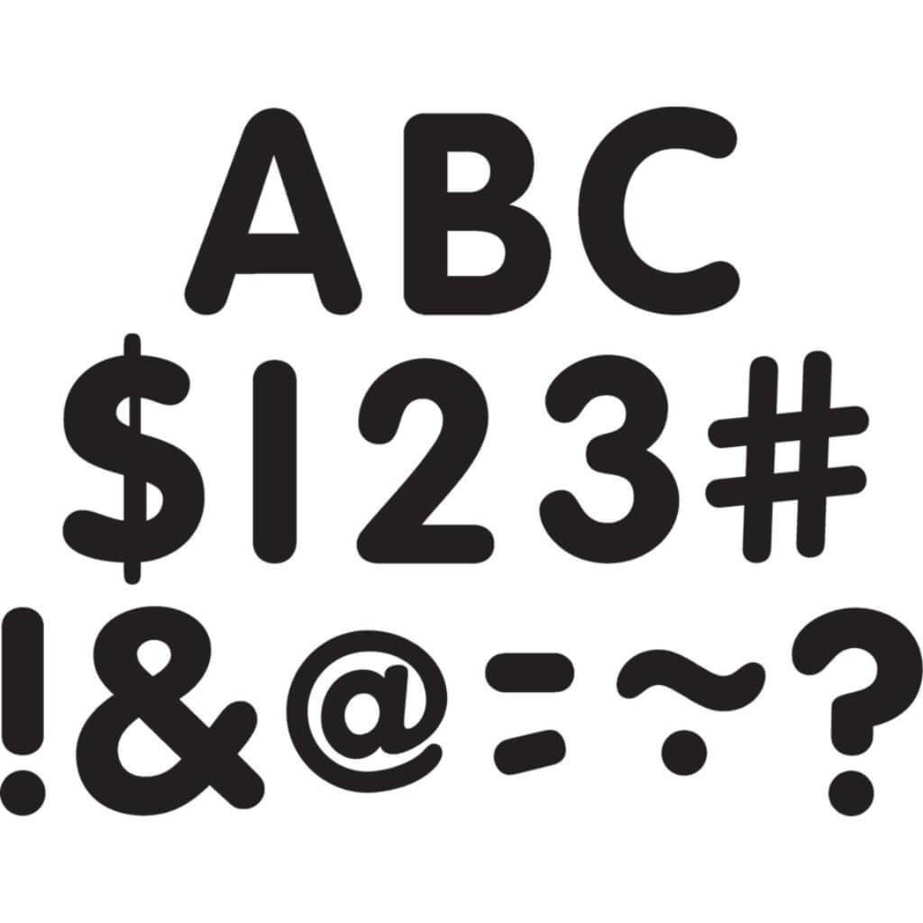 Classic Letters Uppercase Pack Black 2In 