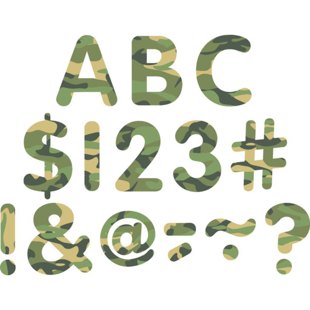 Classic Letters Uppercase Pack Camouflage 2In 