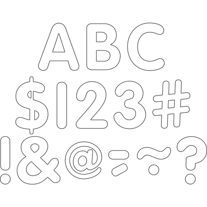 Classic Letters Uppercase Pack White 2In 