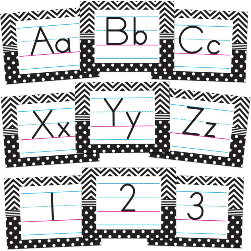 Display Set Chevrons And Dots Black &amp; White