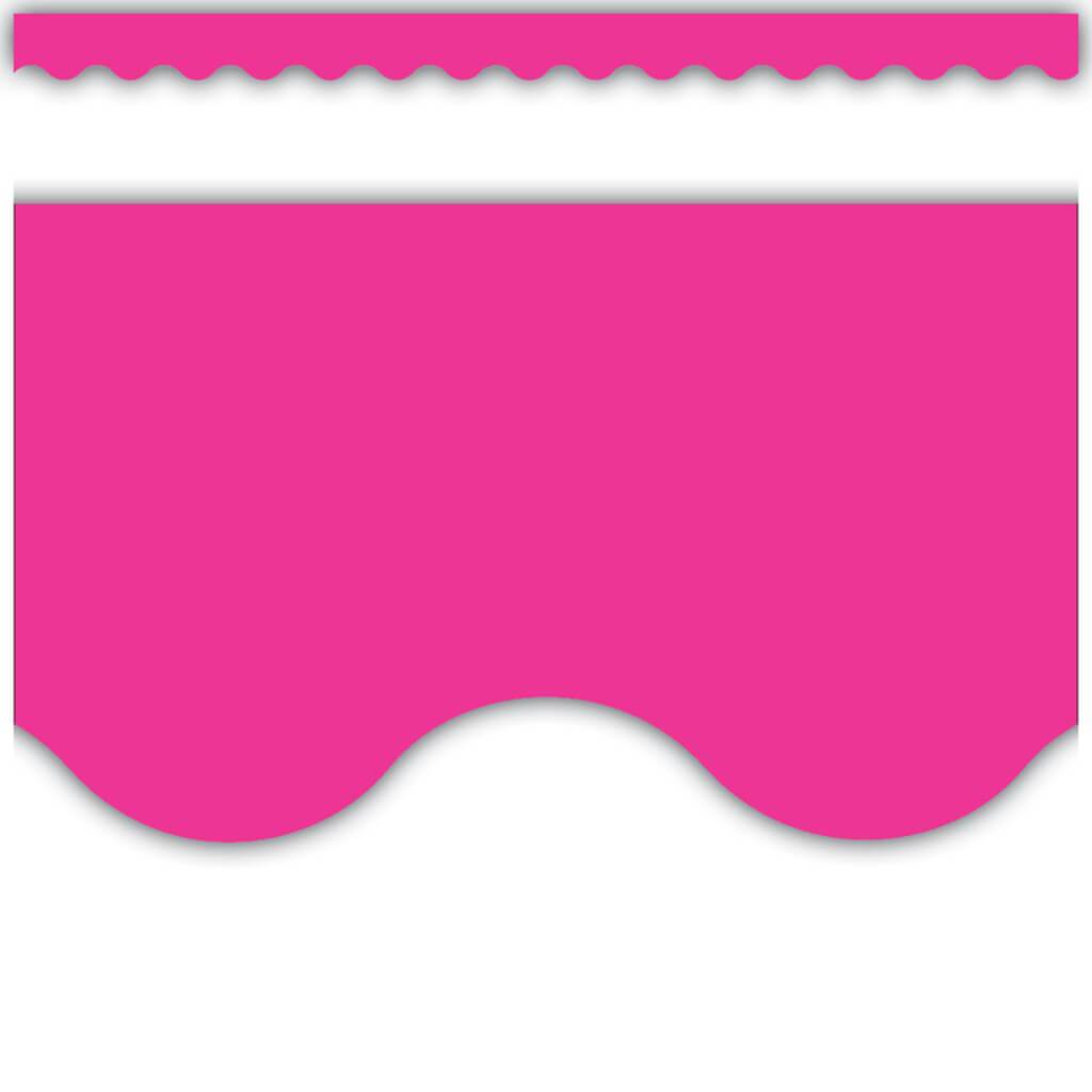 Hot Pink Border Trim Scalloped 