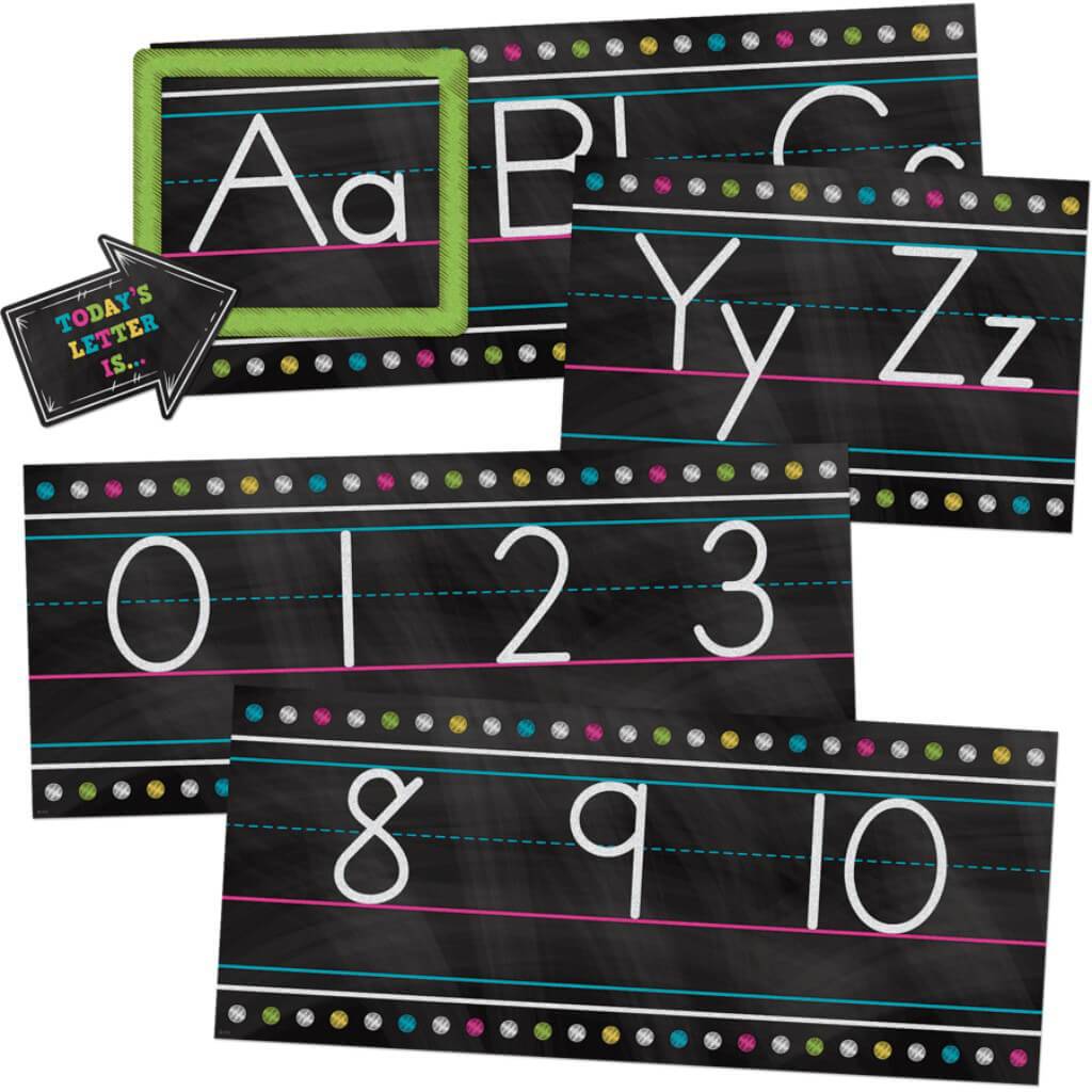 Chalkboard Brights Alphabet Line Bulletin