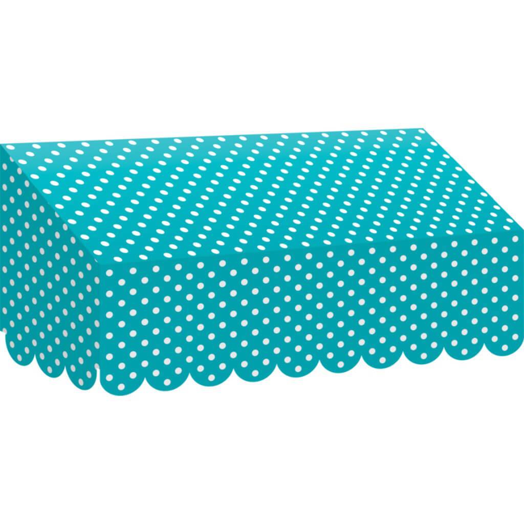 Teal Polka Dots Awning 