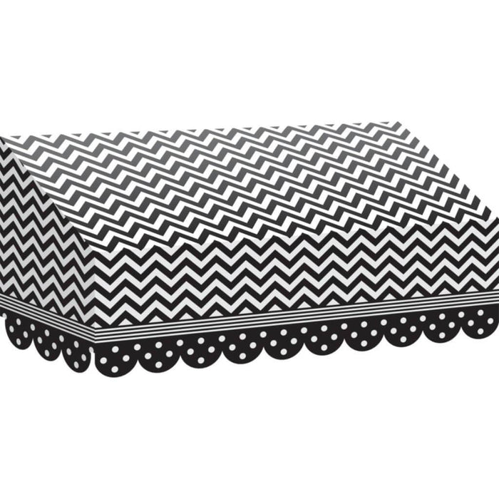 Black & White Chevrons And Dots Awning 