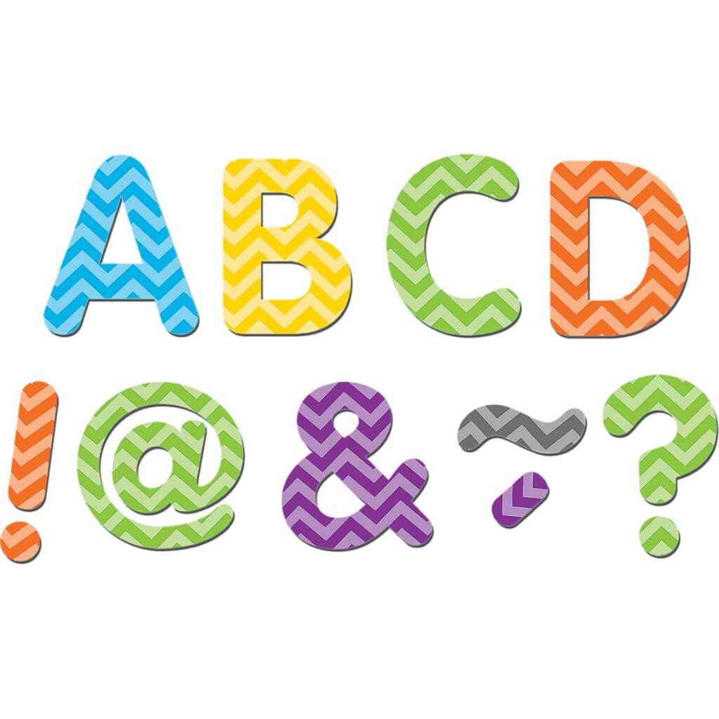 Chevron Classic Magnetic Letters 2In