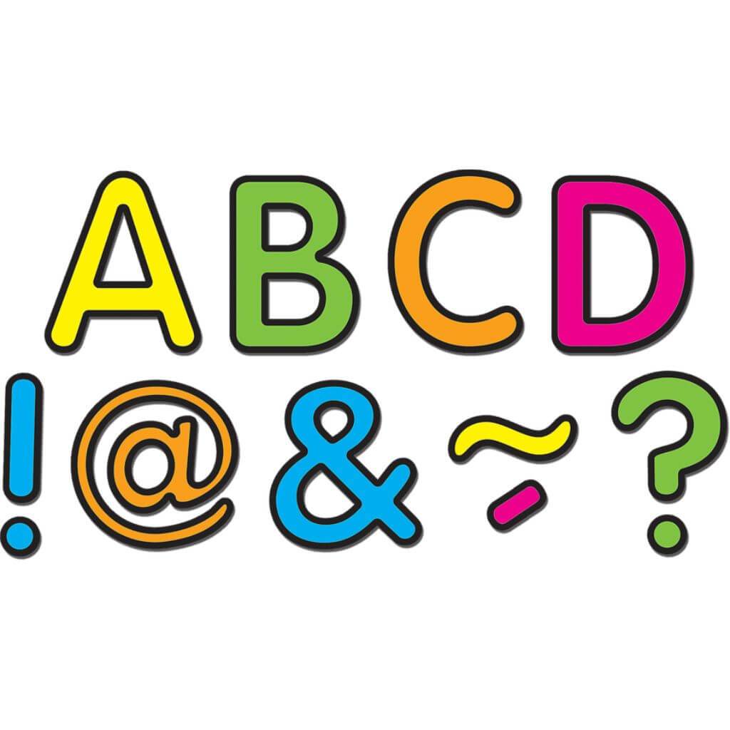 Classic Magnetic Letters Neon Bright 2In