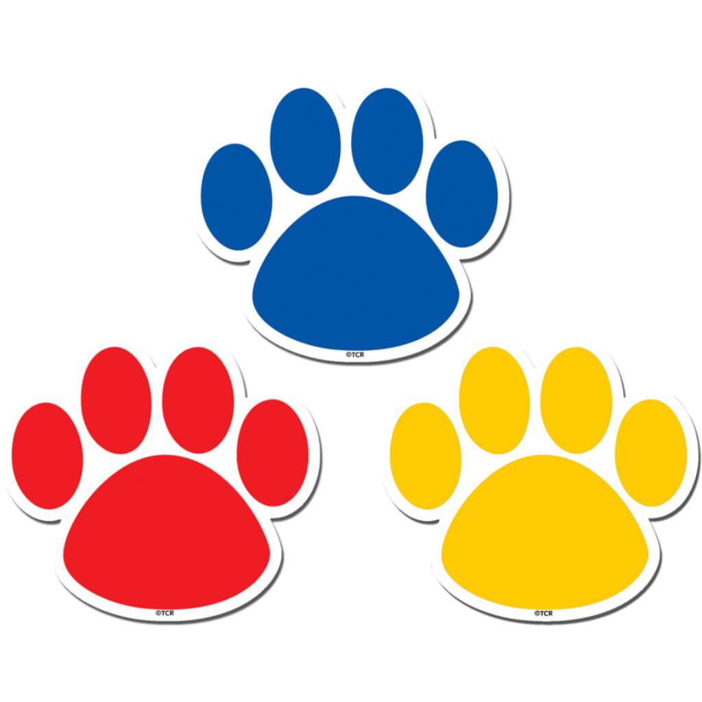 Colorful Paw Prints Magnetic Accents 