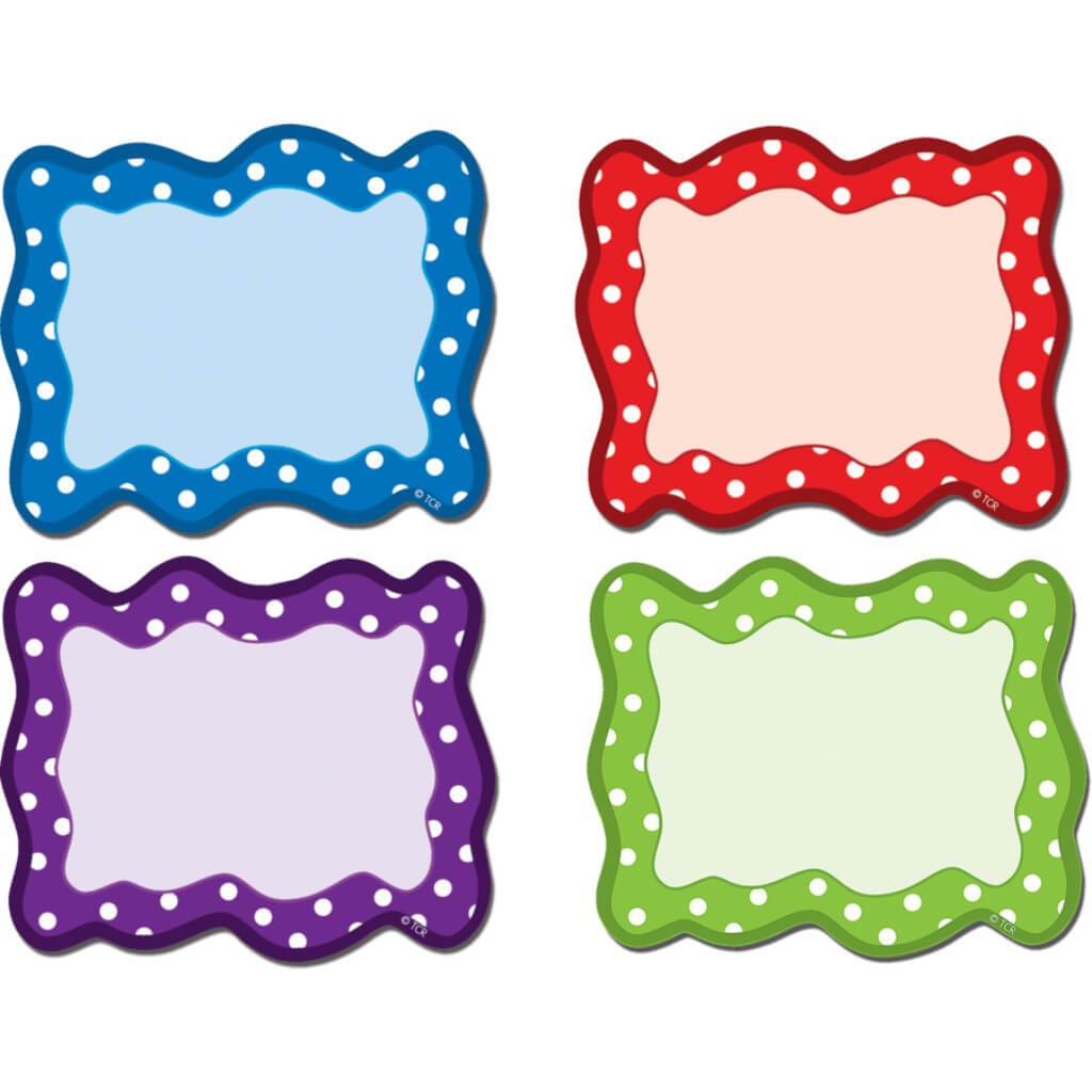 Polka Dots Blank Cards Magnetic Accents 