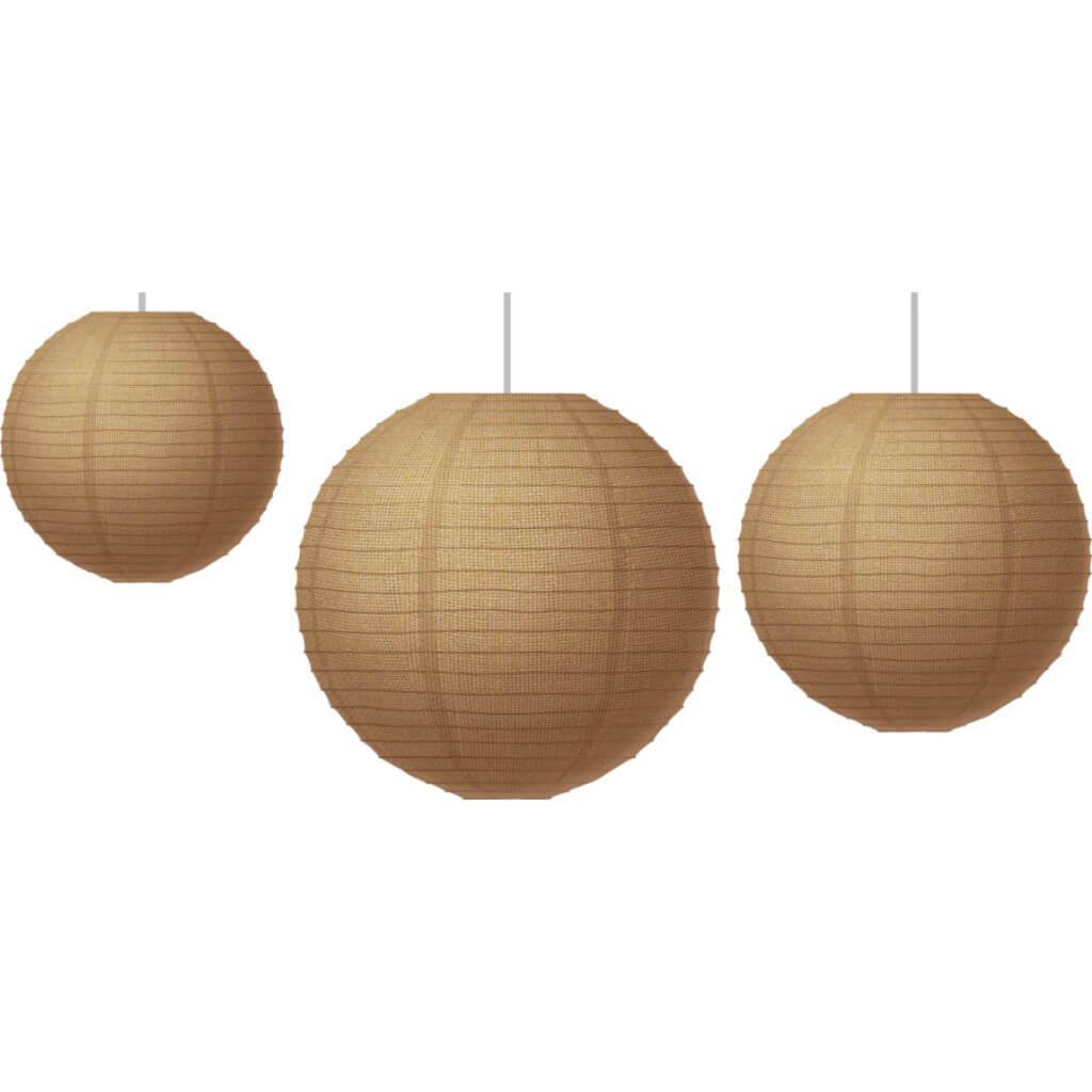 Burlap Paper Lanterns 