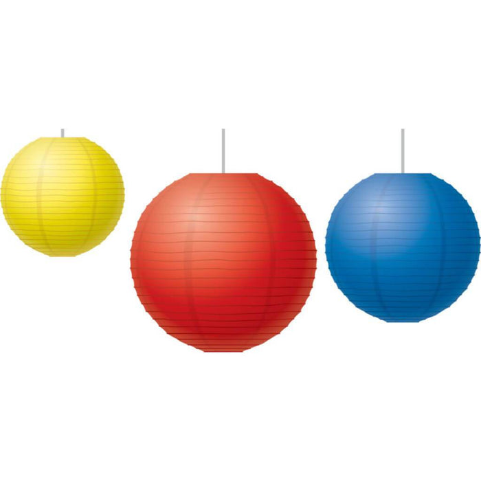 Red, Yellow & Blue Paper Lanterns 