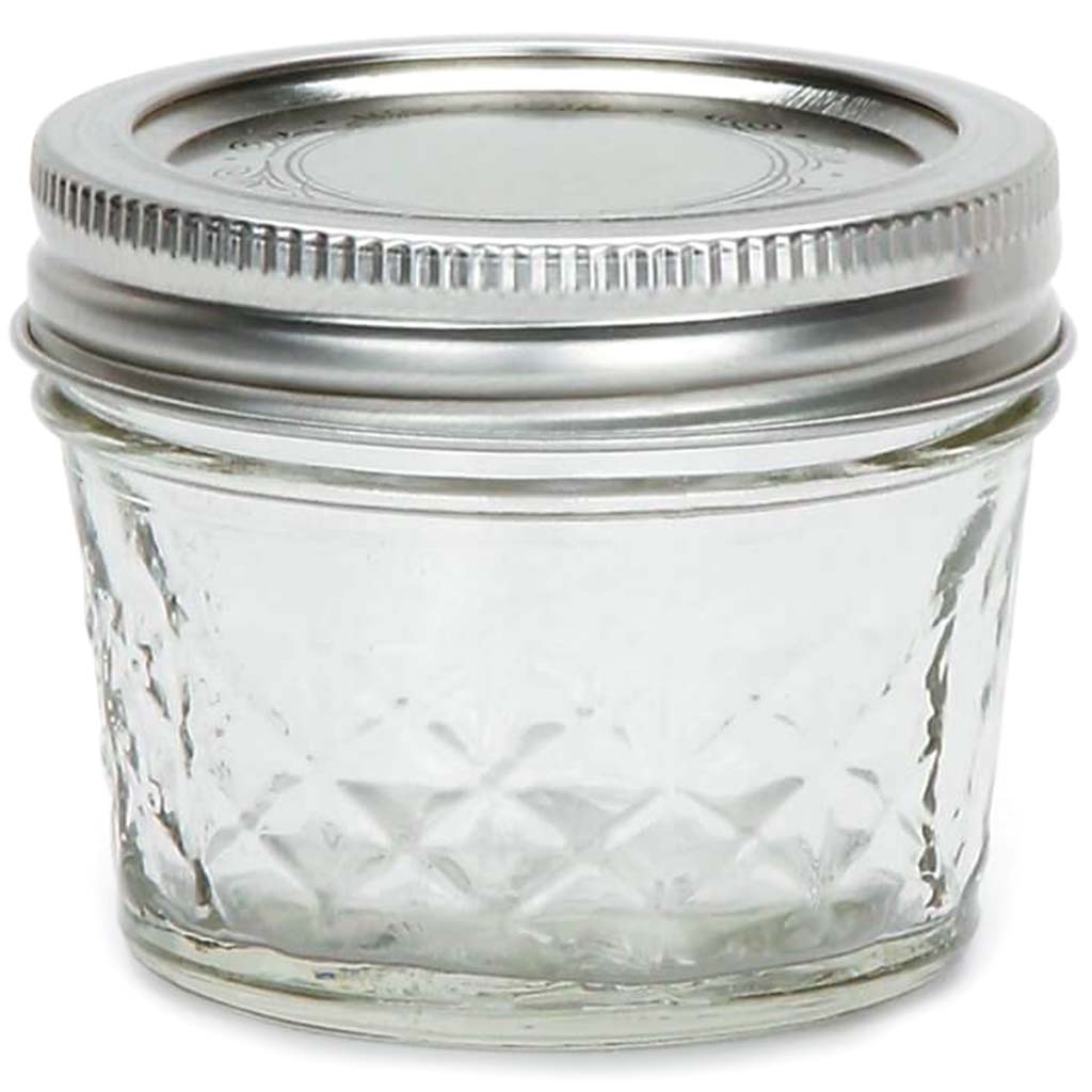 JAR WITH LID JELLY DIAMOND CUT 4OZ 