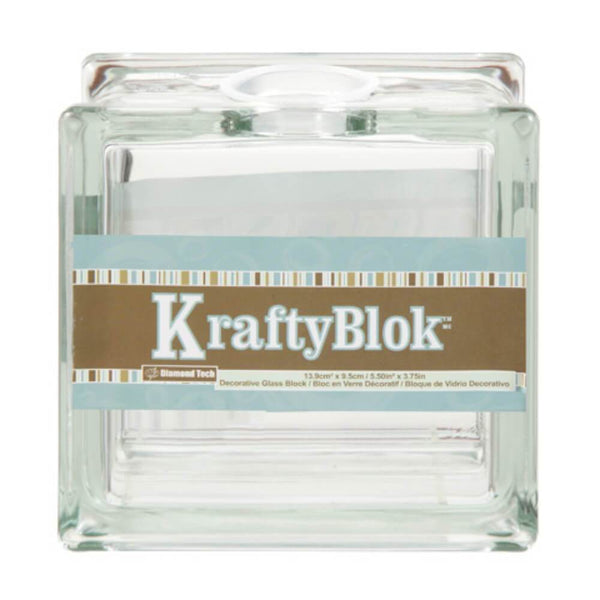 Kraftyblok Krafty Blok Glass Blocks for Crafts, 7.75 x 3.75 x