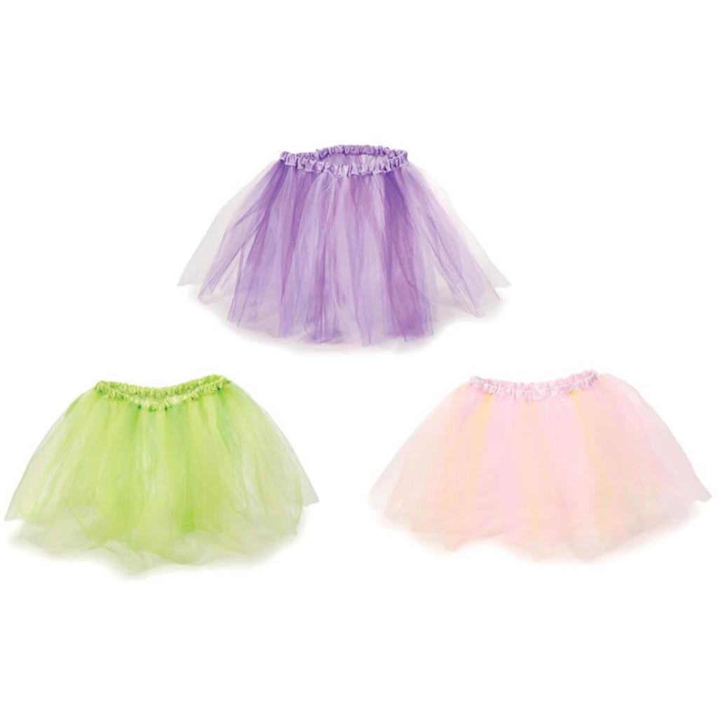 TUTU ASSORTED PINK/LAV/YEL/GRN 