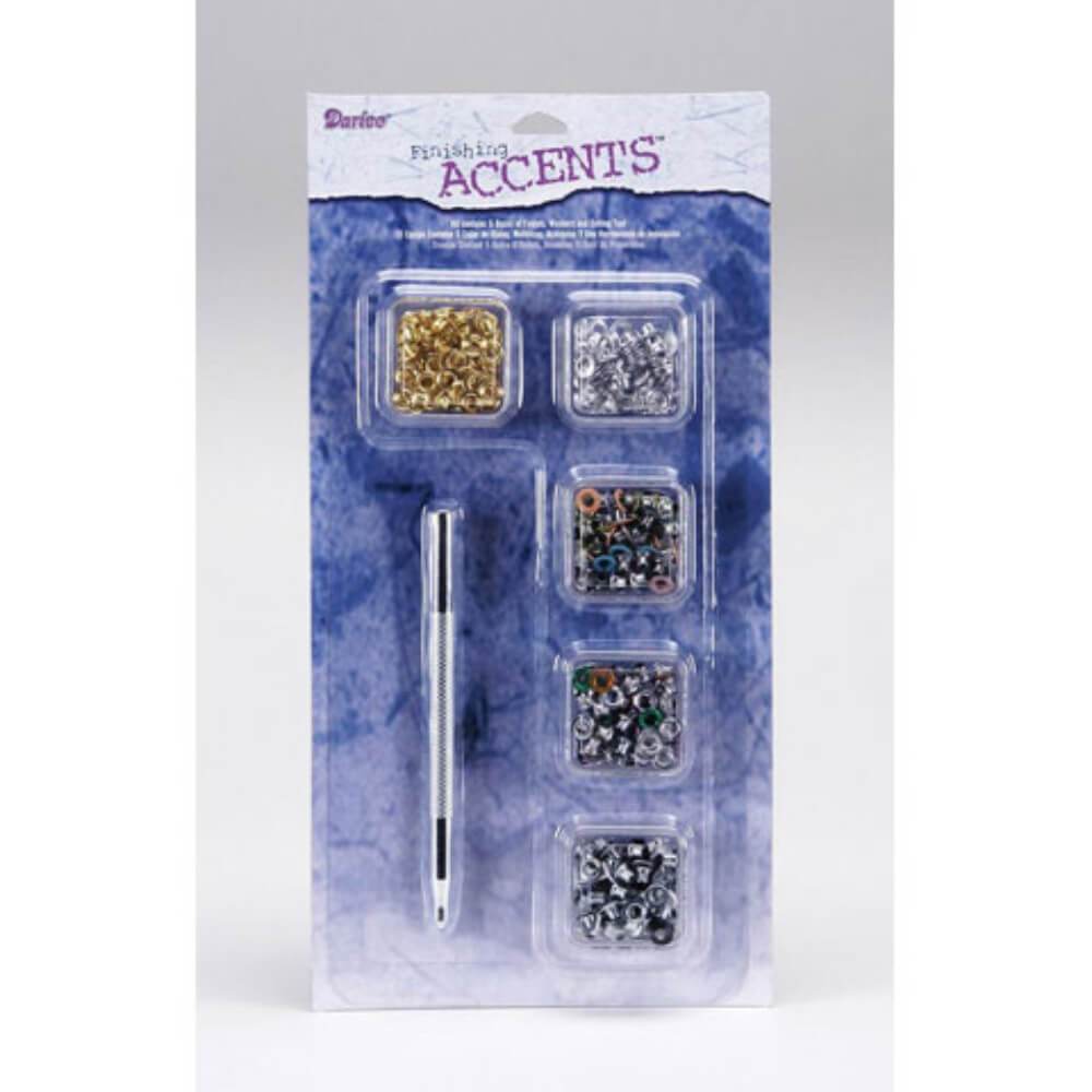 Eyelet Starter Kit with Tool 1/8 inch Eyelets 240 pieces