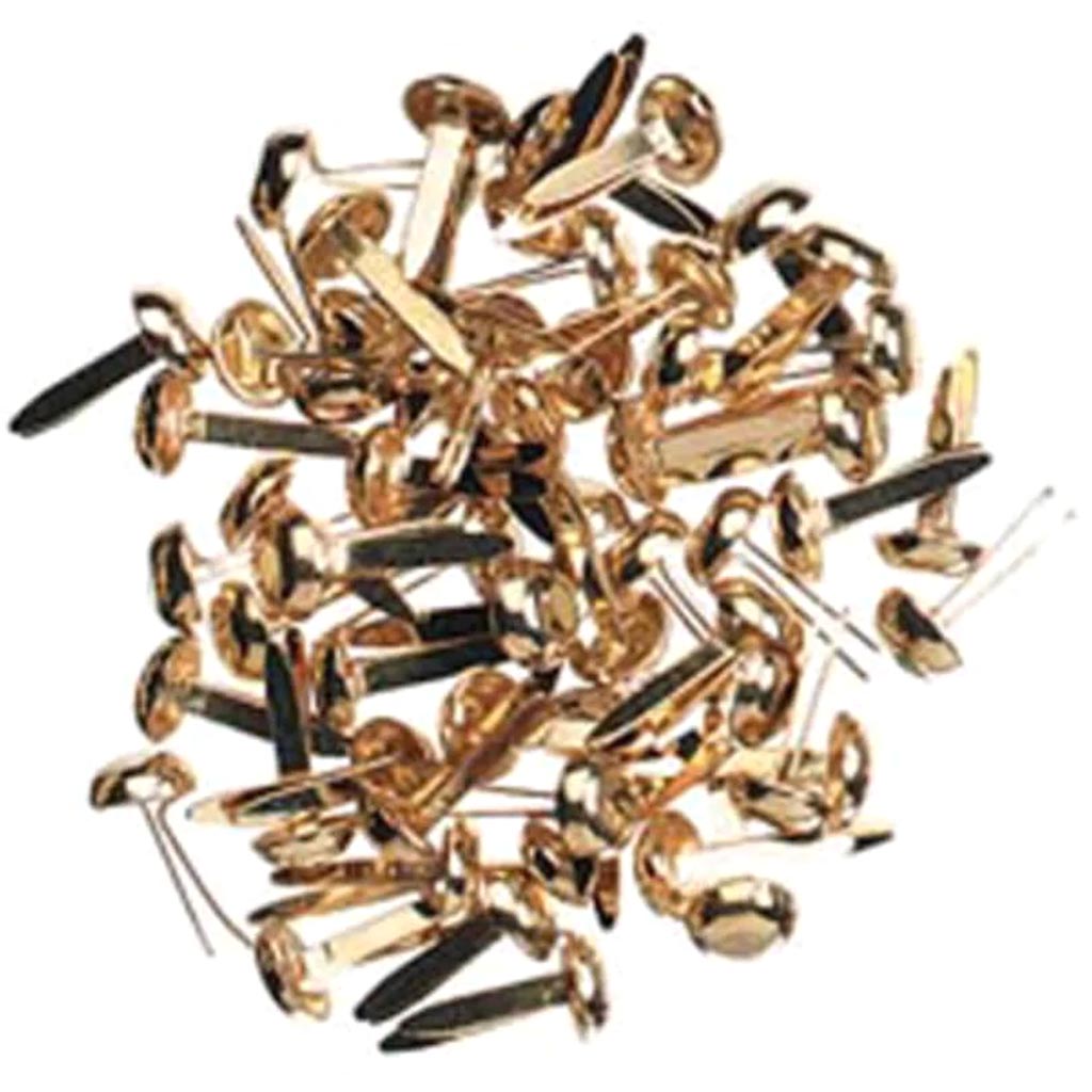 Mini Brads Gold 10mm 80 pieces 