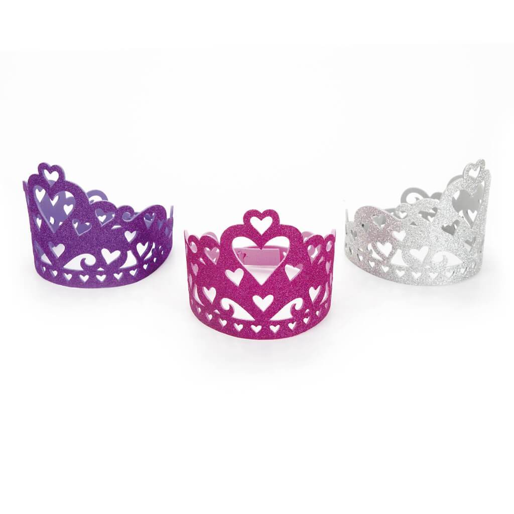 FOAMIES GLITTER CROWN 3PCS ASSORTED 