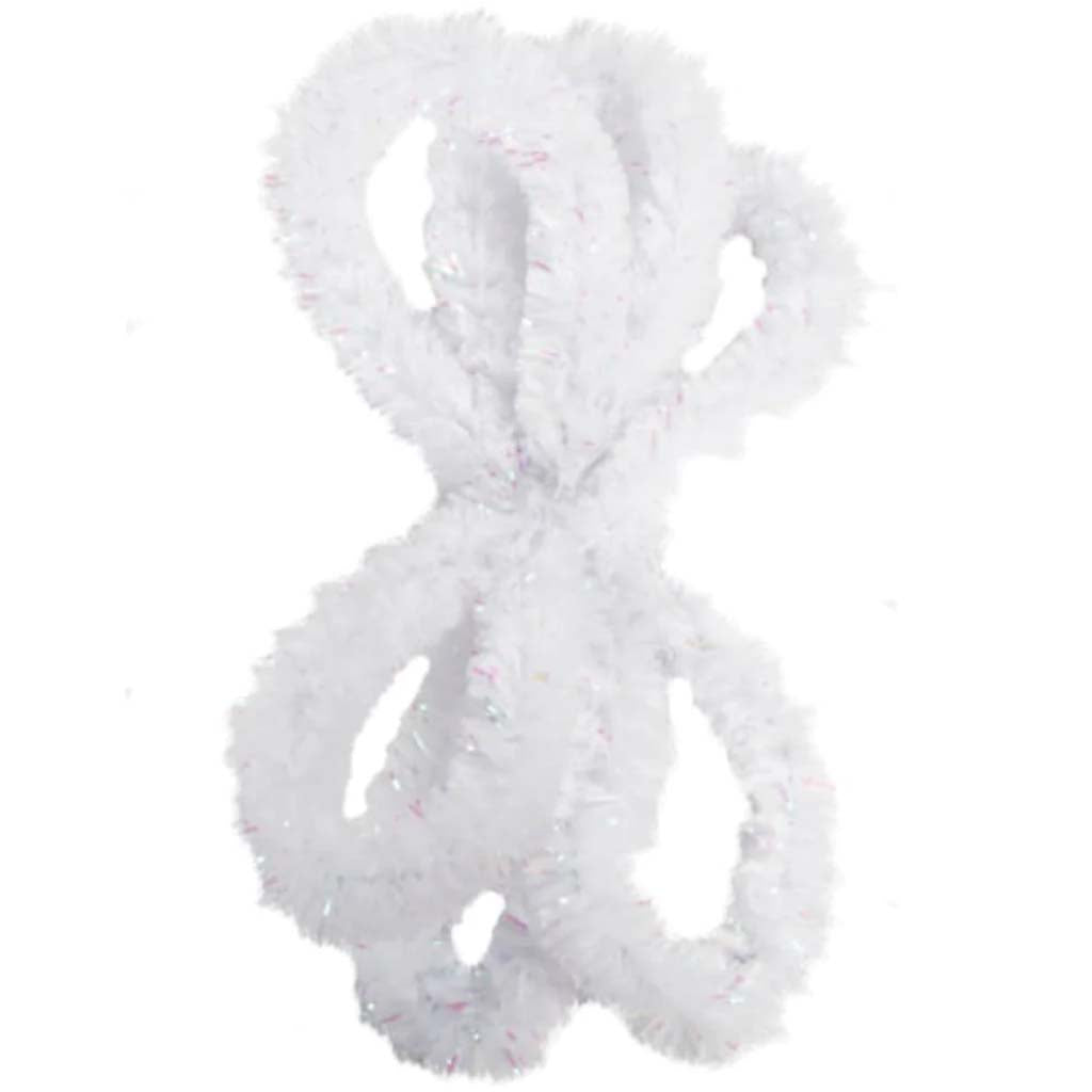 Jumbo Pipe Cleaner White Iridescent 6.5 foot 