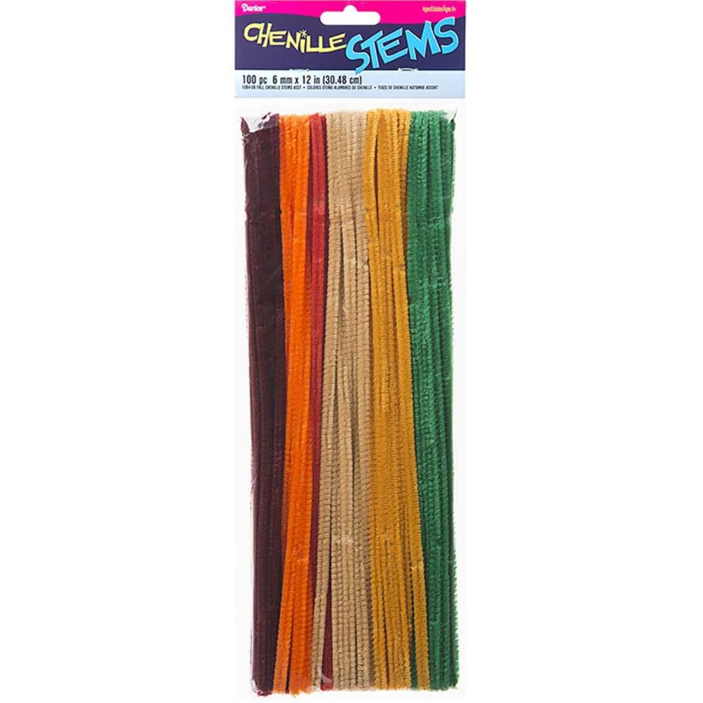 CHENILLE STEM FALL 100PCS/PKG 6MMX12IN 