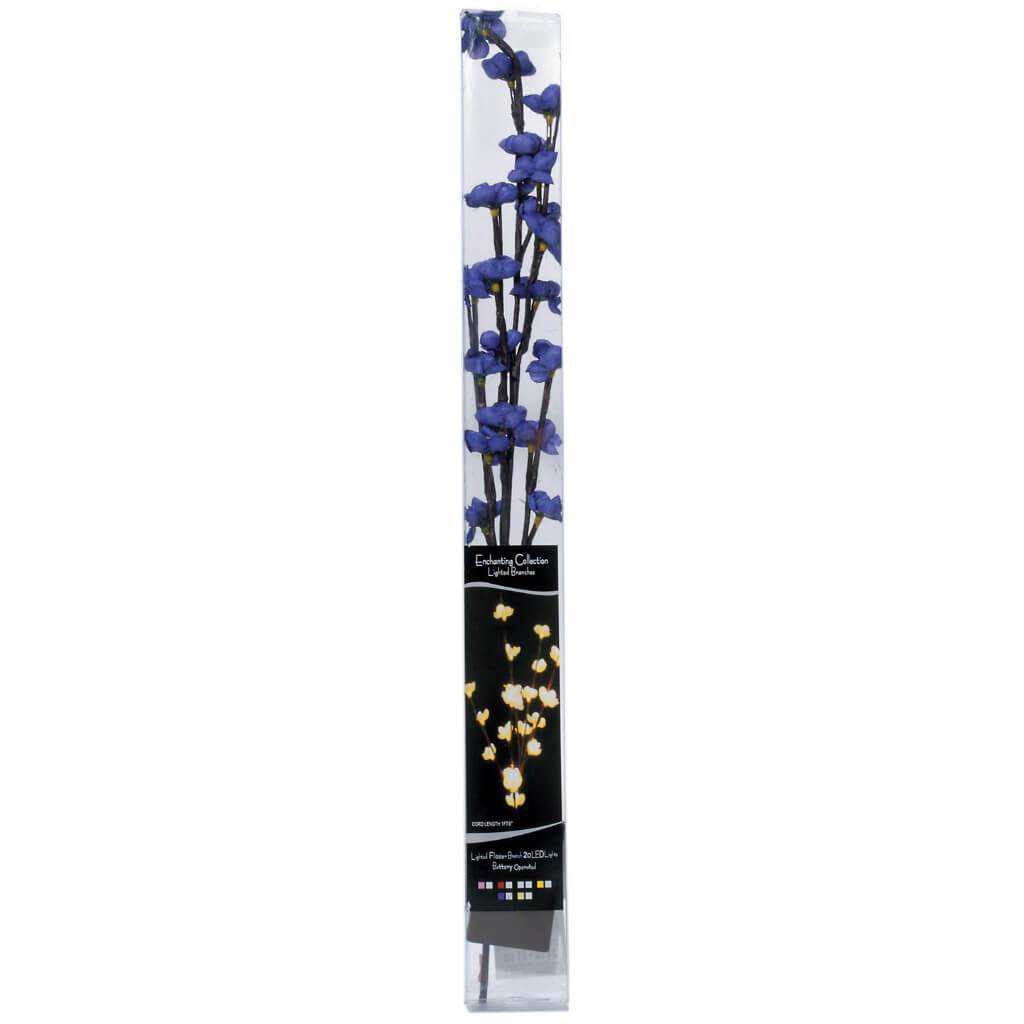 FLOWER BRANCH BATTERY OPERATED W/ 21 LED 24IN 