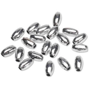 Loose Pearl Beads Silver Plated Oval 3 x 6mm 
