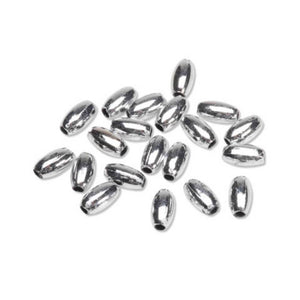 Loose Pearl Beads Silver Plated Oval 3 x 6mm