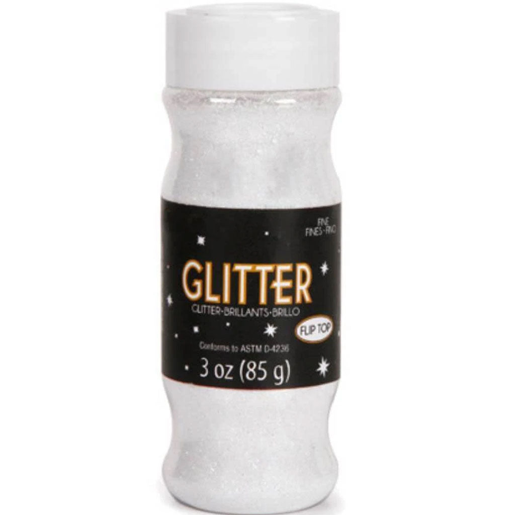 Fine Craft Glitter White 3 ounces