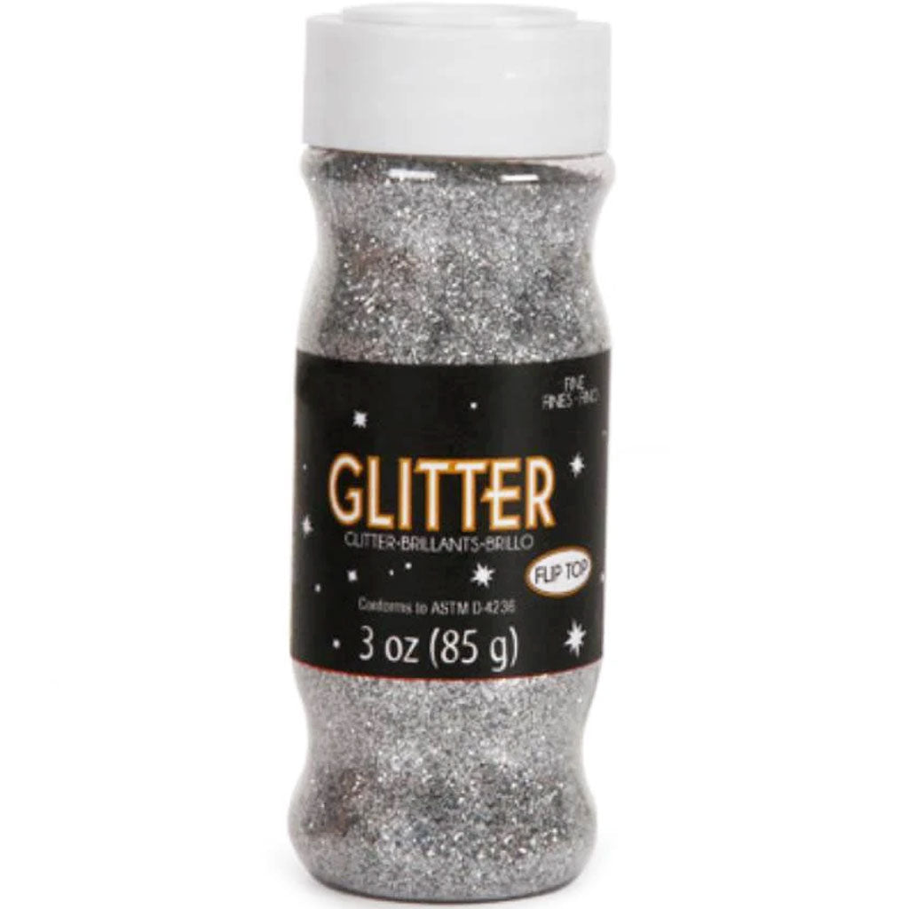 Fine Craft Glitter Silver 3 ounces