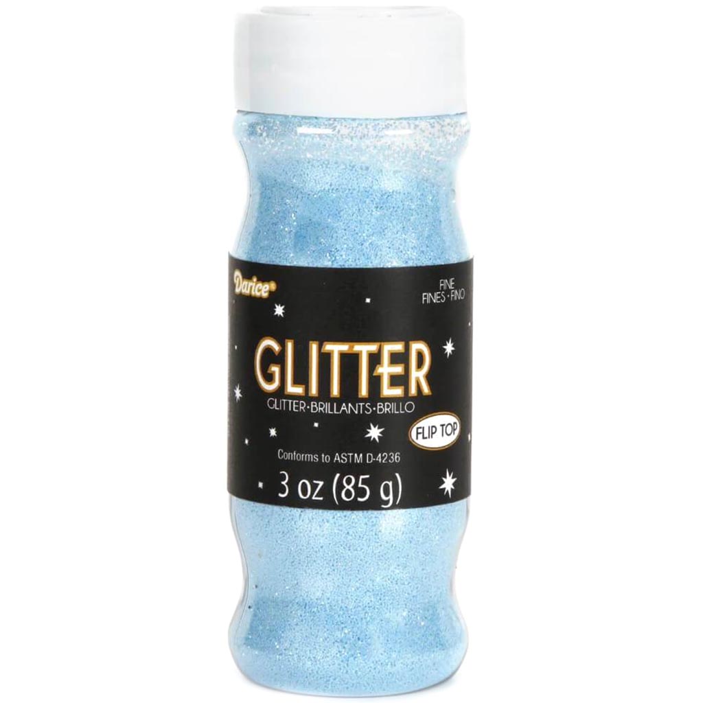 GLITTER FINE JAR 1/96 3OZ LT BLUE 