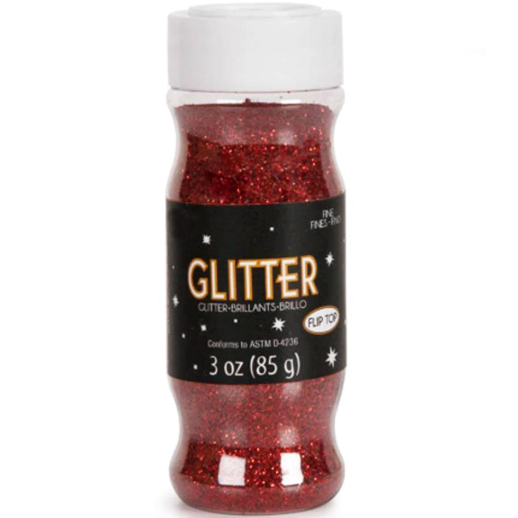 Fine Craft Glitter Red 3 ounces