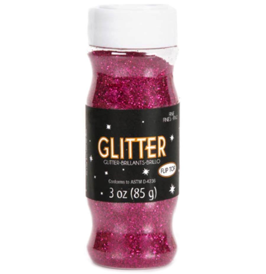 Fine Craft Glitter Fuchsia 3 ounces 