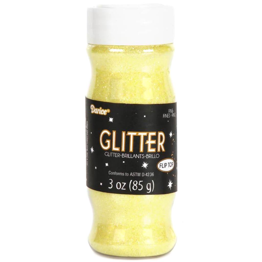 GLITTER FINE JAR 1/96 3OZ NEON YLW 