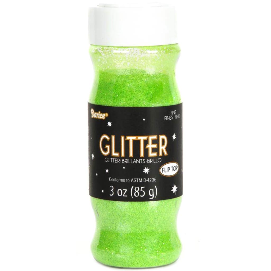 GLITTER FINE JAR 1/96 3OZ NEON GRN 