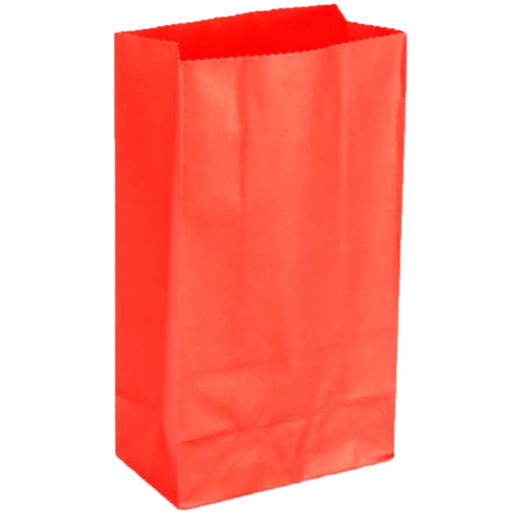 PAPER BAG 30CT 4.25X2.75X8.5IN RED 