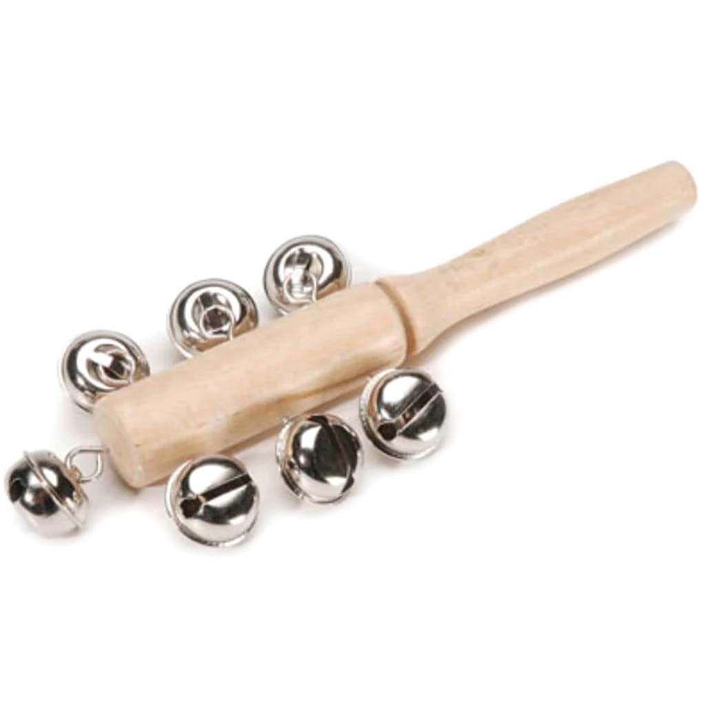 Wood Percussion Instrument Stick with Jingle Bells 