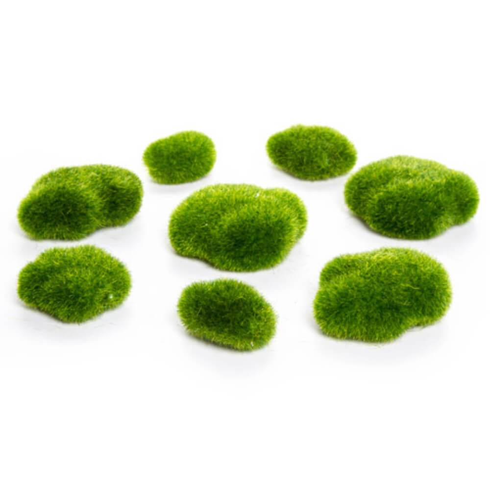 Moss Rocks Green Assorted Sizes 8 pieces 