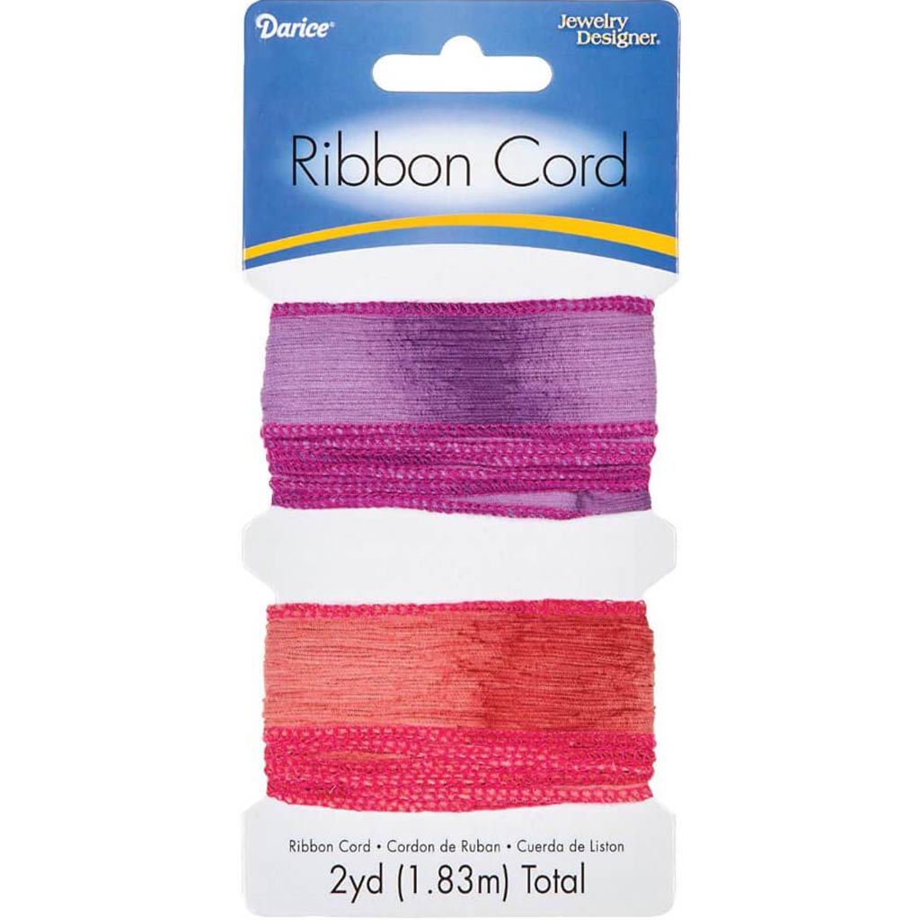 RIBBON CORD PURPLE &amp; RED 2YD 