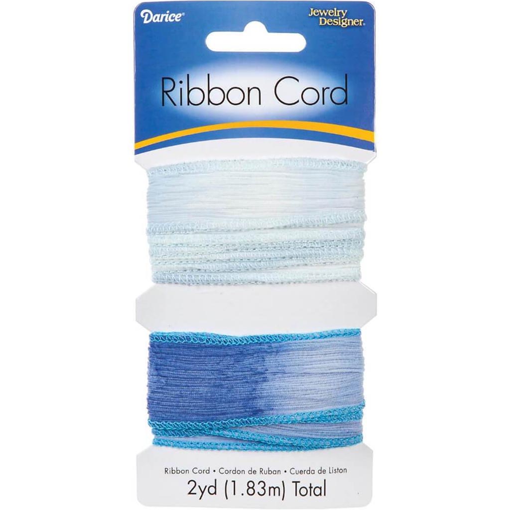 RIBBON CORD BLUE &amp; LT.GRAY 2YD 