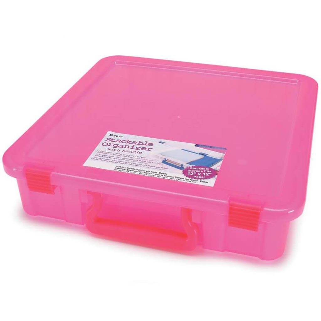 ORGANIZER WITH HANDLE 14X14IN MAGENTA 