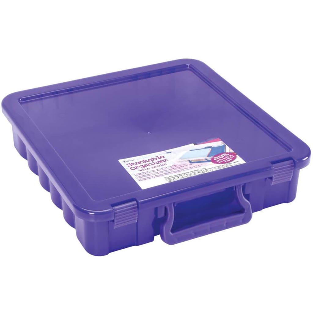 ORGANIZER WITH HANDLE 14X14IN PURPLE 