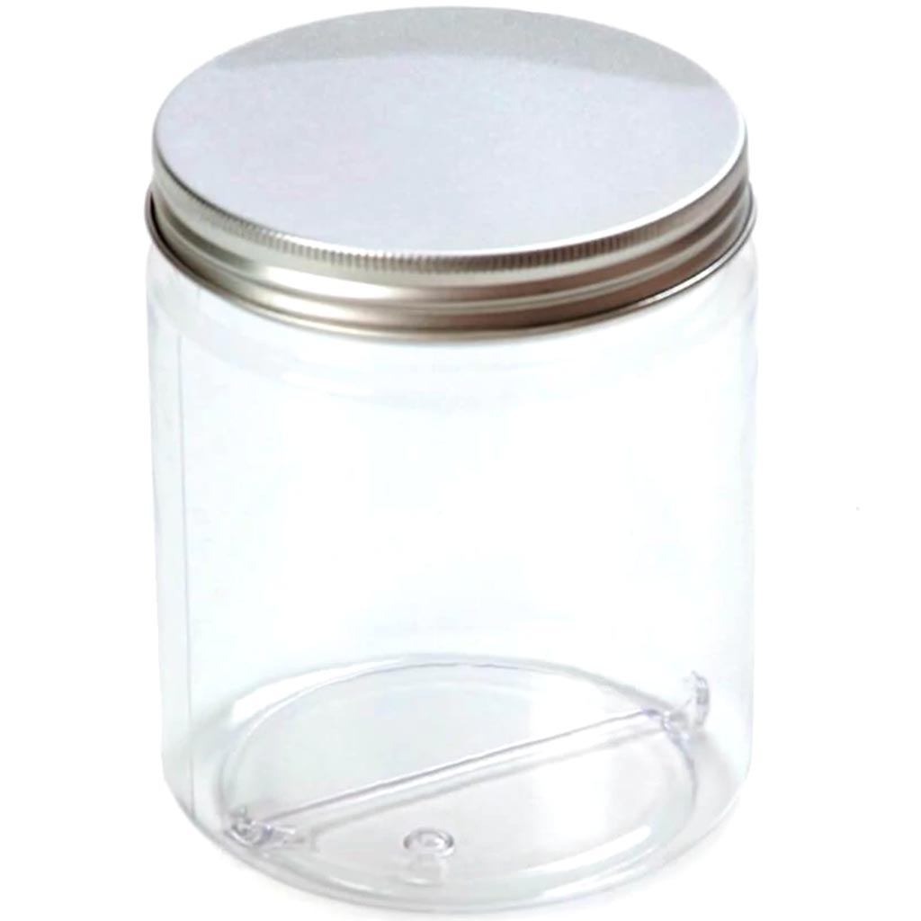 JAR PVC WITH ALUM LID 3/8X41/4 CLEAR 