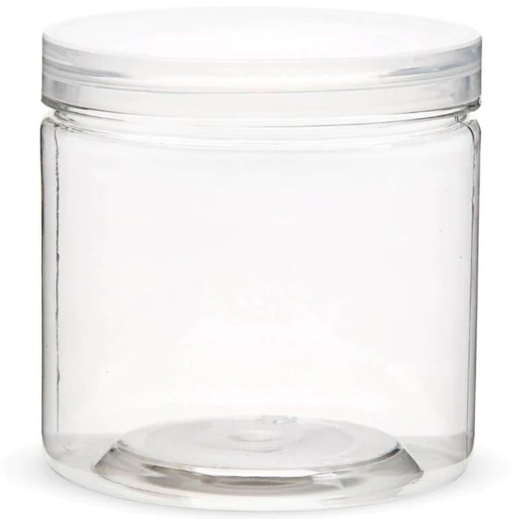 JAR PET WITH COVER 3/4X4.28IN CLEAR 