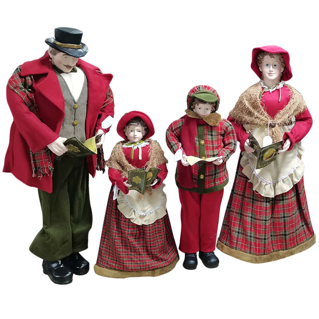 Fabric Caroler Family Set of 4